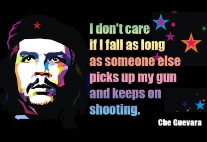 Poster Che Guevara Motivational Quote sl-12777 (LARGE Poster, 36x24 Inches, Banner Media, Multicolor) Fine Art Print