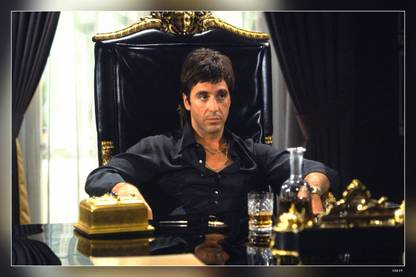 Scarface Al Pacino Movies Tony Montana Matte Finish Poster P-12619 Paper Print
