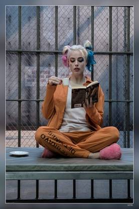Harley Quinn Cosplay Crazy Jail Suicide Squad Matte Finish Poster P-12795 Paper Print