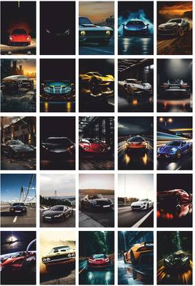 25pcs Attractive Cars on Collage Kit Posters with Double Sided Tape-124 Paper Print