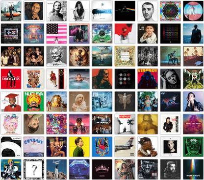 Pack of 72 Music Album Aesthetic Wall Collage kit Posters | Posters for Wall Decoration | Wall Art For Bedroom, Office, Living room, Dorm room Photographic Paper