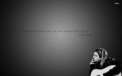 Poster A Kurt Cobain Nirvana Quote sl-13970 (LARGE Poster, 36x24 Inches, Banner Media, Multicolor) Fine Art Print