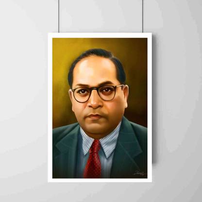 Dr. B R Ambedkar Poster for home & Office, Unframed Digital Reprint Photographic Paper