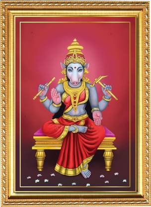 Sri Varahi Amman I Varahi Amman I Wall Frame Multicolor A4 Fine Art Print
