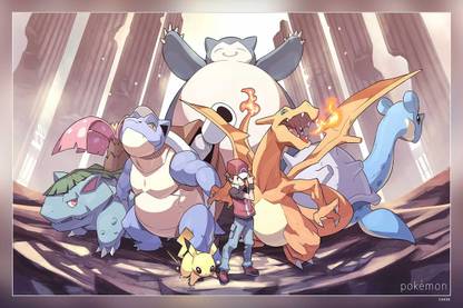 Pokemon Poster 12 X 18 Inch (Multicolor) Paper Print