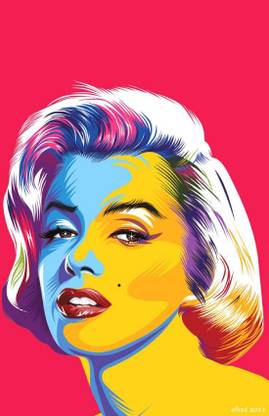 Quotes & Motivation Poster 'Marilyn Monroe - Infographic Element' Paper Poster Printed (12 inch X 18 inch, Rolled) for Room & Office Paper Print