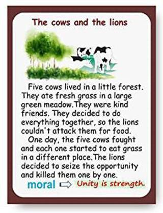 Moral story chart /poster- Kids learning Charts / Posters for Kids Learning, Kindergarten, Nursery and Homeschooling Paper Print