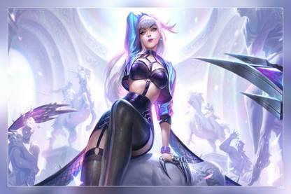 League Of Legends Kda Riot Evelynn Evelynn League Of Legends Video Game Matte Finish Poster Paper Print