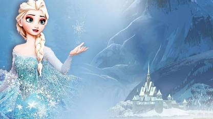 Poster Elsa Frozen (Large Print, 36x24 Inches, Banner Media, Multicolor) Fine Art Print