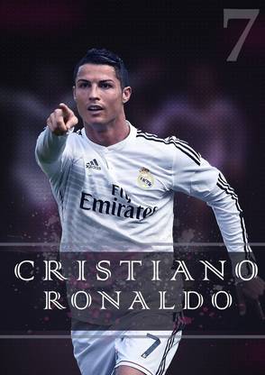 Poster Cristiano Ronaldo Large Poster sl-8091 (Large Print, 36x24 Inches, Banner Media, Multicolor) Fine Art Print