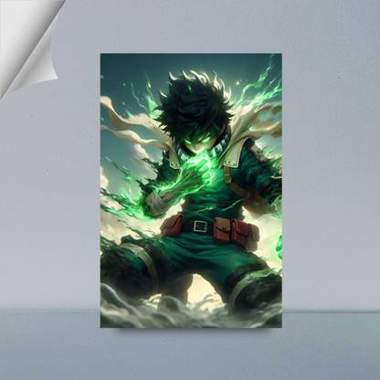 VIRGIN ARTS | DEKU ALL FOR ONE | IZUKU MODIRYA | SUCESSOR OF ALL MIGHT | DIGITAL ART | MY HERO ACADEMIA | 300 GSM A4 FRAMED POSTER FOR WALL Photographic Paper
