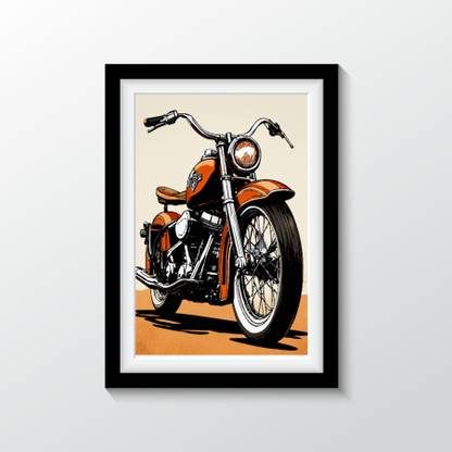 HARLEY DAVIDSON POP ART FRAMED POSTER| A4 SIZE FRAME|ROCKERY FRAMES ...