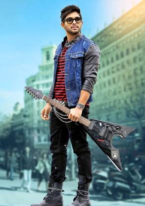 Poster Allu Arjun sl-6773 (Large Print, 36x24, Banner Media, Multicolor) Fine Art Print