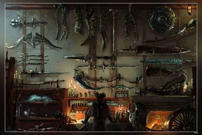 Bloodborne Fantasy Weapon Matte Finish Poster P-9034 Paper Print
