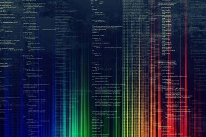 Colorful Coding Poster, Programming Poster, Computer Poster, Developer Poster, Data Code, Computer Geek (12x18in) High-Quality Frameless Wall Poster for Home Decoration, Room Decoration, Youtube Studio Peel & Paste the Poster on Wall 300g Gloss Laminated Poster, Wallpaper for Youtube Background Photographic Paper