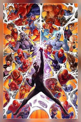 Dave Rapoza Drawing Spider Man Miles Morales Spider Man Hd Matte Finish Poster Paper Print