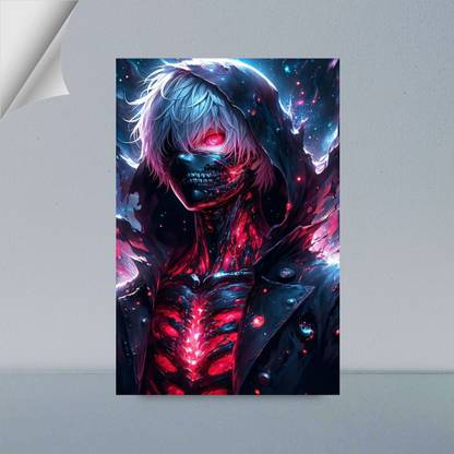 VIRGIN ART | KEN KANEKI | DIGITAL ART - 5 | TOKYO GHOUL | ANIME | 300 GSM A4 FRAMED POSTER FOR WALL Photographic Paper