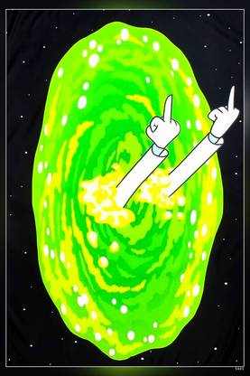 Rick And Morty Portal Size Matte Finish Poster Paper Print