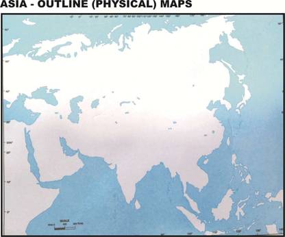 ASIA OUTLINE (PHYSICAL) Practice Maps Paper Print