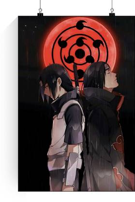 Itachi and Sasuke Sharingan Poster | Naruto Itachi and Sasuke Poster | Sasuke and Itachi Anime Posters | Naruto Itachi and Sasuke Wall Poster Paper Print