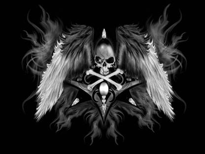 Poster Music Death Angel Heavy Metal Metal Hard Rock Death Metal Skull Evil Satanic Occult Large Poster sl-8785 (Large Print, 36x24 Inches, Banner Media, Multicolor) Fine Art Print