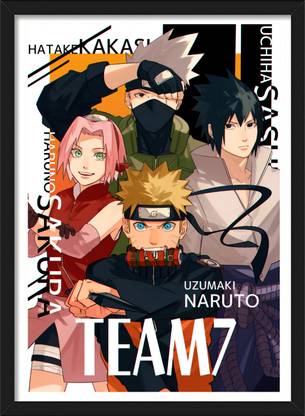Naruto Sakura Sasuke Kakshi | Naruto Frames & Posters | Anime Paper Print