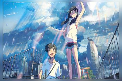 Weathering With You Hodaka Morishima Hina Amano Anime Anime Boys Matte Finish Poster Paper Print