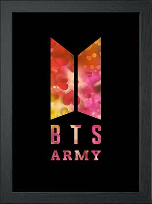 BTS Army Logo Poster Collection Exclusive Minimalist Design Paper, No Sticker (Multicolor, Paper Print