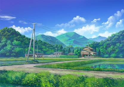 Anime Scenery Beautiful Nature Dreamworld Anime Aesthetic Anime Scenes Hd Matte Finish Poster Paper Print