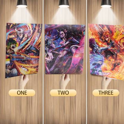 Demon Slayer Anime 3D Poster - B |Perfect for decorating bedrooms, living rooms 3D Poster