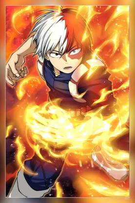 My Hero Academia Anime Hero Shoto Todoroki Matte Finish Poster P-13417 Paper Print