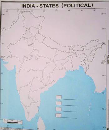 Practice Map India-States(Political)(Set Of 100 Maps) Paper Print