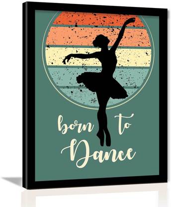 Dance Theme Posters with Frame - Photo Frame for Music Lovers - Framed Posters for Living Room Bedroom Home and Office Wall Decor Paper Print