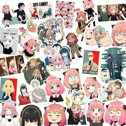 Careflection Spy x Family Anime Japanese Cartoon - Vinyl Laminated Stickers Perfect for Laptop Computer Paper Print