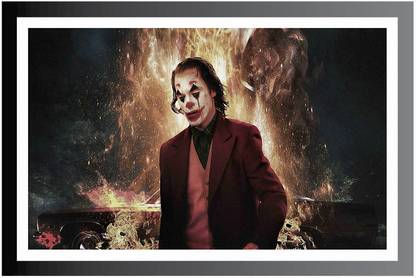 Joker Frame Poster For Room Synthetic Wood Gloss Lamination F125 Paper Print