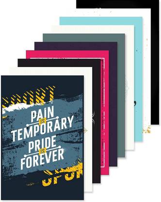 Quote and Motivational Poster Set of 10 (Size 45 x 30 cm )d59 Paper Print
