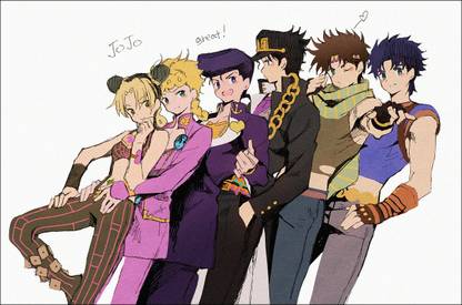 Jojo'S Bizzare Adventure Anime Series Hd Matte Finish Poster Paper Print