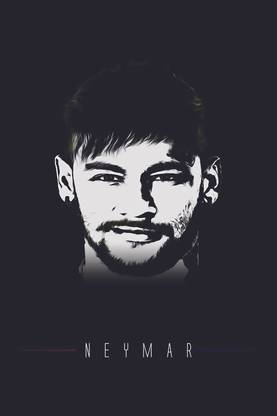 Samba Magic: An Online Poster Celebration of Neymar's Flair: on 300gsm with Gloss Lamination (Unframed) With 3M Orginal Double Side Tape for Easily Stick Photographic Paper