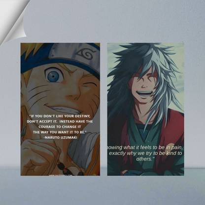 VIRGIN ARTS | NARUTO UZUMAKI & MASTER JIRAIYA FROM NARUTO SHIPPUDIN | DIGITAL ART - 38 | SET OF 2 | 300 GSM A4 FRAMED POSTER FOR WALL Photographic Paper