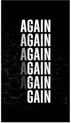 Motivational Quote poster Again Again Gain Paper Print