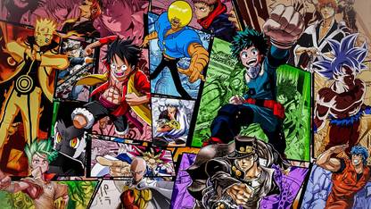 Anime Crossover Anime Characters Hd Matte Finish Poster Paper Print