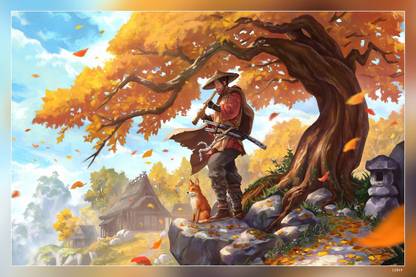 Ghost Of Tsushima Video Game Matte Finish Poster P-12859 Paper Print