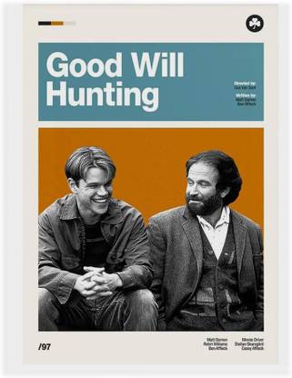 GOOD WILL HUNTING Retro Movie Print Personalized Gifts for Him Her motivational poster HD| Home Décor Wall Poster - Paintings With Self Adhesive For Home Living Room Bedroom Décor| Self Adhesived Wall Art| Home Décor| Office Décor| Studio Décor| Wall Decoration| Abstract Art Posters Paper Print Vinyl