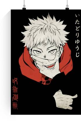 Sukuna Black & White Poster | Jujutsu Kaisen sukuna Poster | sukuna Black & White Poster Paper Print
