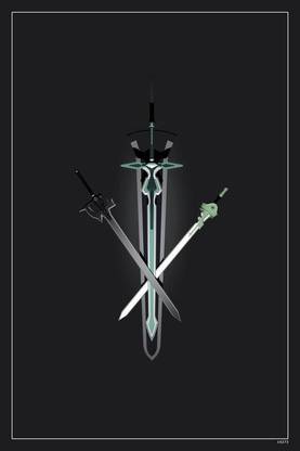 Sao Swords Kirito Sword Art Online Matte Finish Poster P-14273 Paper Print