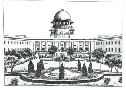 Print of the Supreme Court of India - 2 x 3 feet Canvas Canvas Art