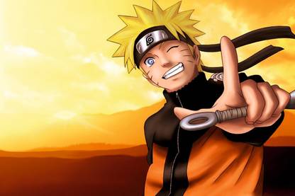 Ninja Legacy in Animation: Naruto Uzumaki Poster: on 300gsm Best Quality Paper with Gloss Lamination (Unframed) With 3M Original Double Side Tape for Easily Stick Photographic Paper