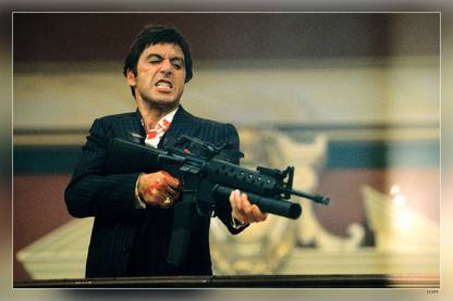 Scarface Al Pacino Gun Matte Finish Poster Paper Print