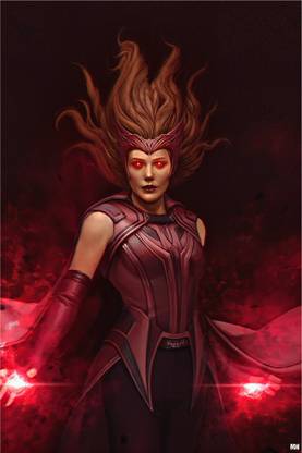 Scarlet Witch Wanda Maximoff Poster 18 x 12 inch 300 GSM Paper Print