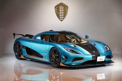 Poster Koenigsegg Agera Koenigsegg Car Vehicle Blue Car Sport Car Supercar sl-13159 (LARGE Poster, 36x24 Inches, Banner Media, Multicolor) Fine Art Print